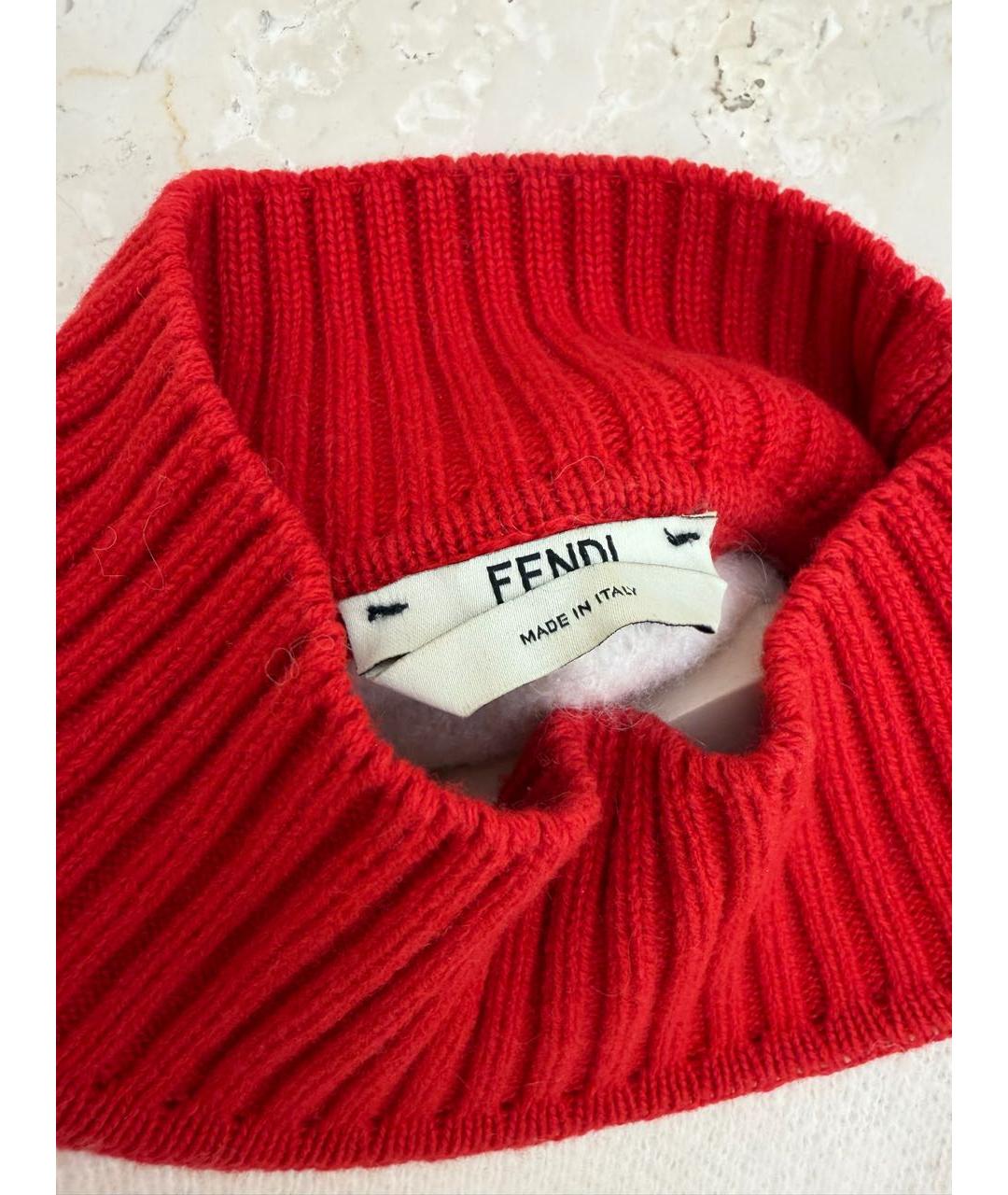 FENDI Белый полиамидовый джемпер / свитер, фото 5