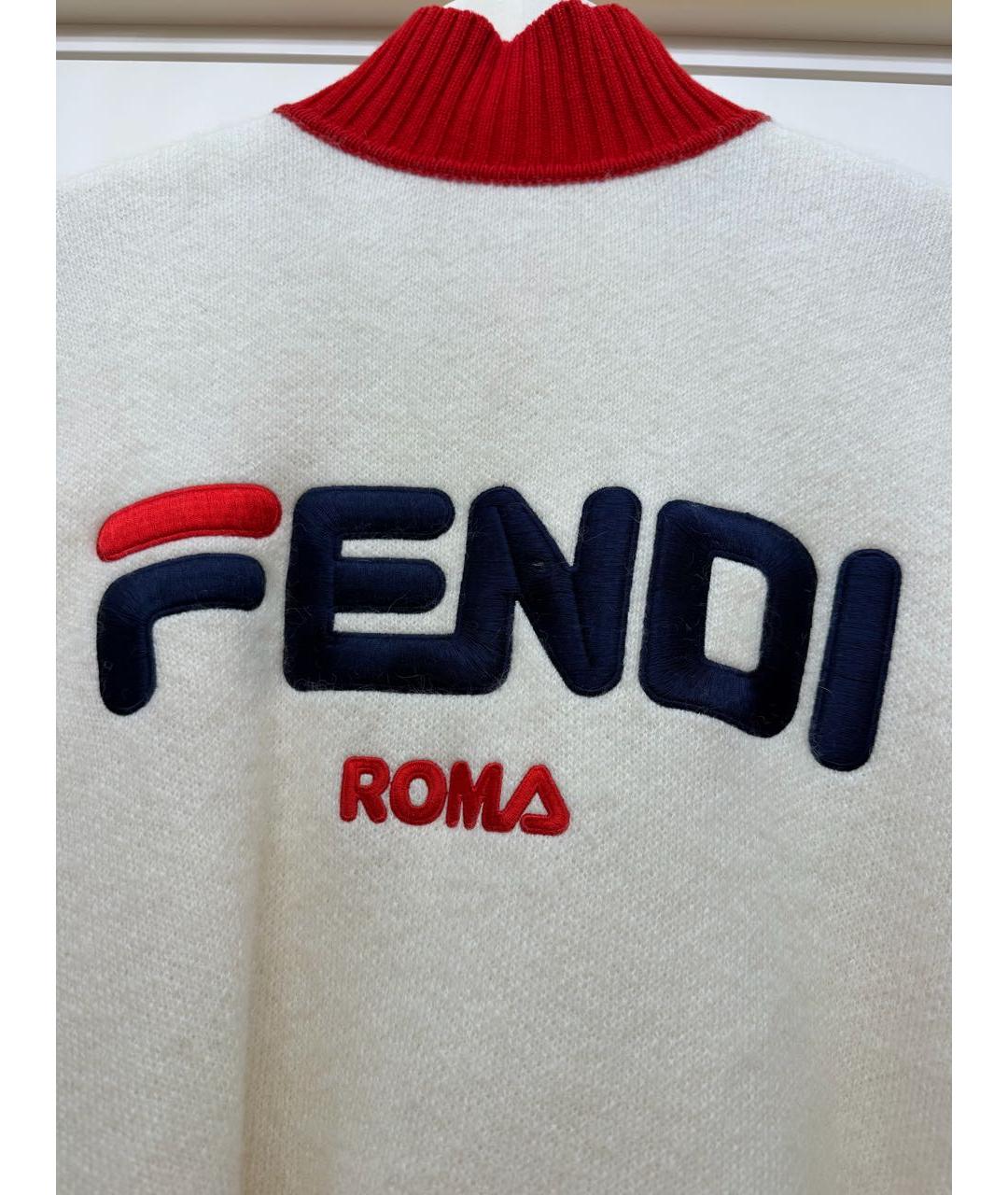 FENDI Белый полиамидовый джемпер / свитер, фото 3
