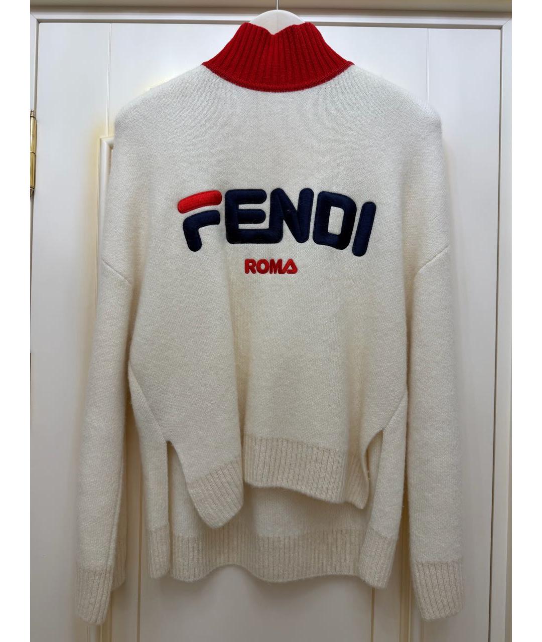 FENDI Белый полиамидовый джемпер / свитер, фото 2
