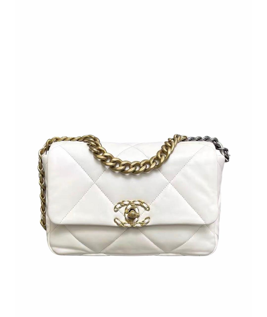 CHANEL Белая кожаная сумка тоут, фото 1