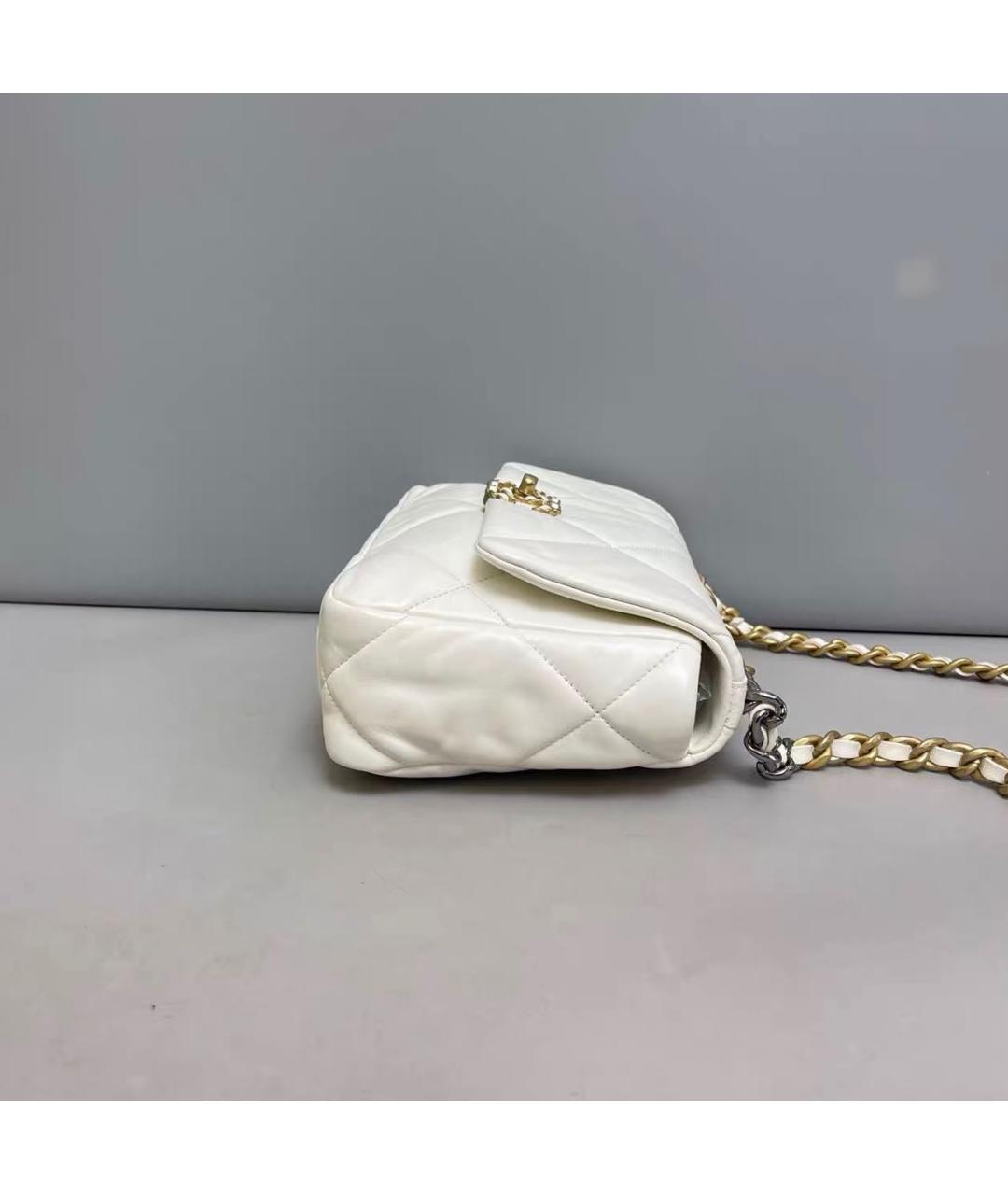 CHANEL Белая кожаная сумка тоут, фото 6