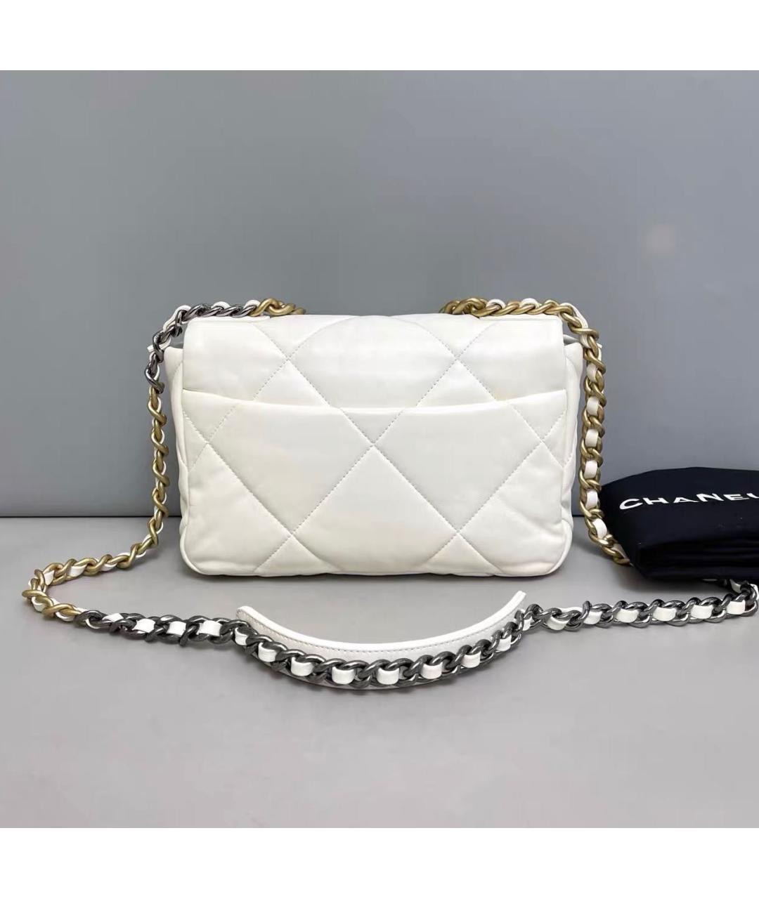 CHANEL Белая кожаная сумка тоут, фото 2