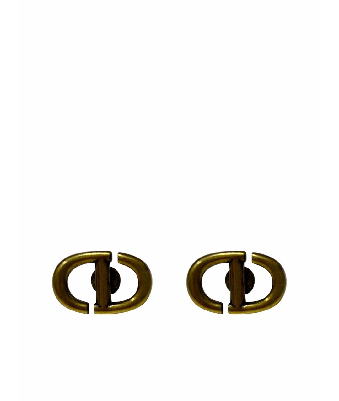 CHRISTIAN DIOR Золотые латунные серьги, фото 9