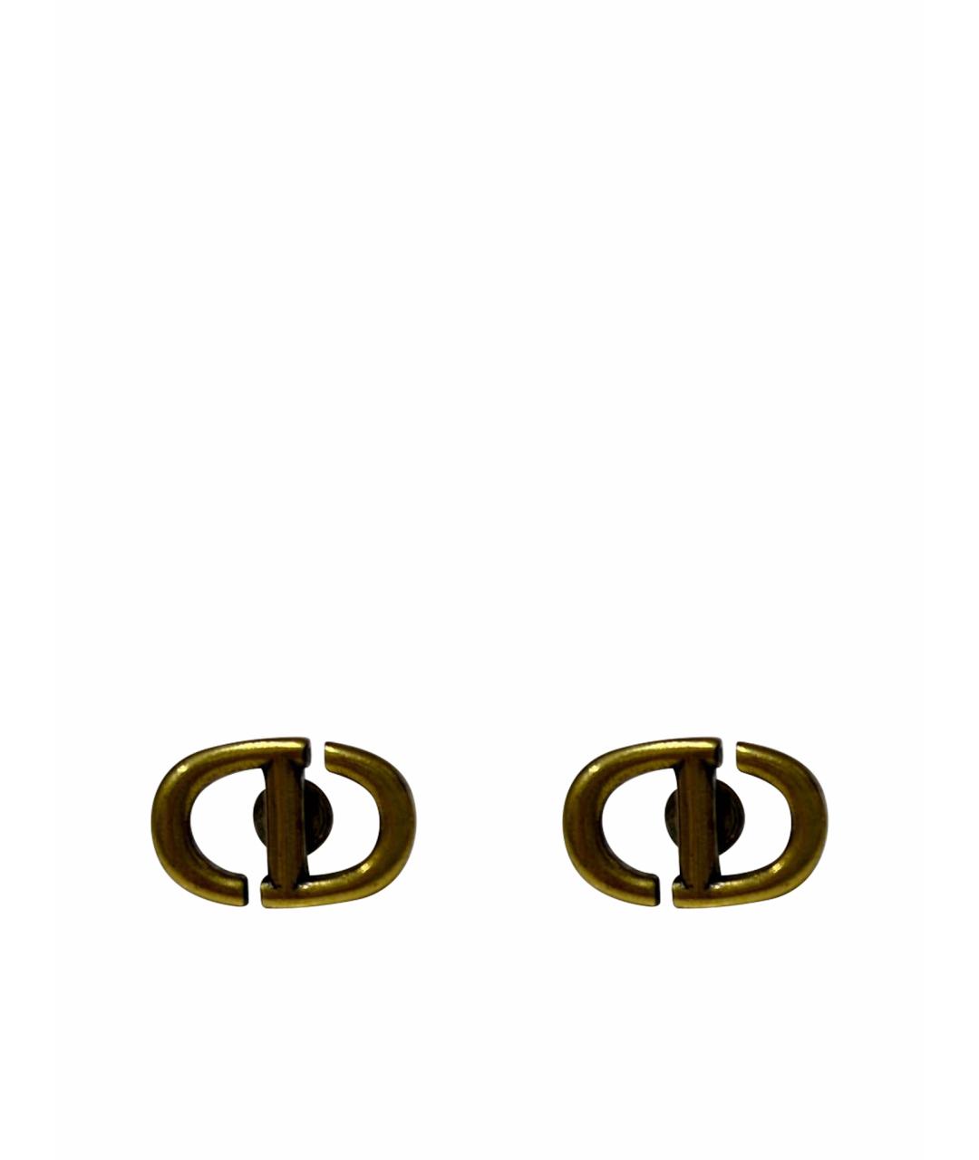 CHRISTIAN DIOR Золотые латунные серьги, фото 1