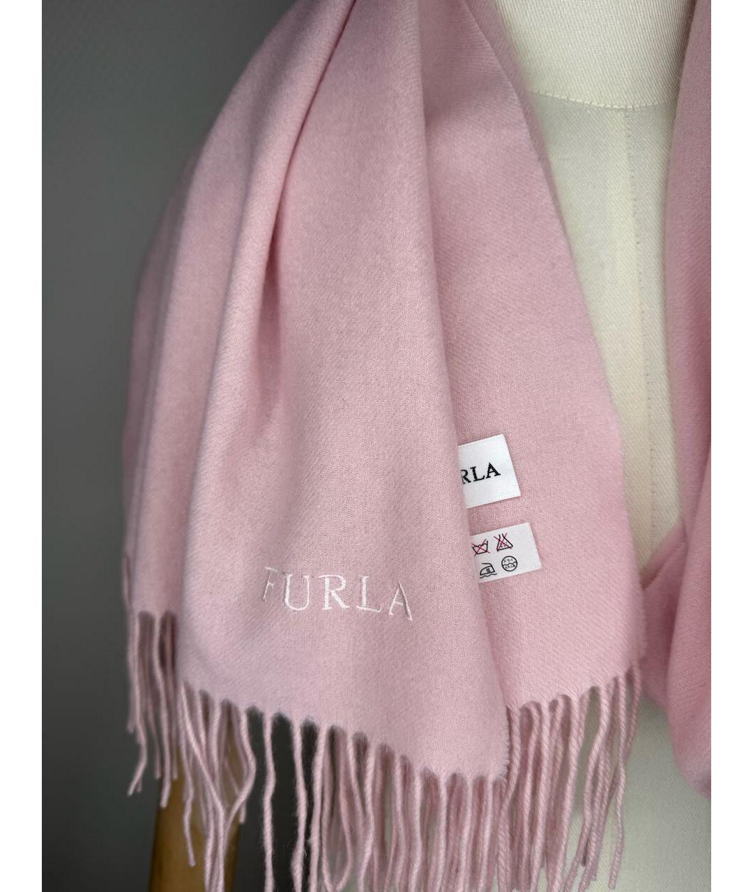 FURLA Розовый кашемировый шарф, фото 4