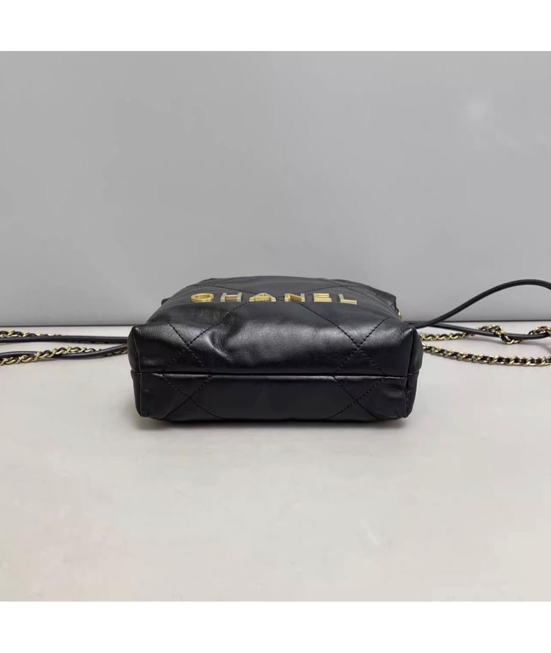 CHANEL Черная кожаная сумка тоут, фото 6