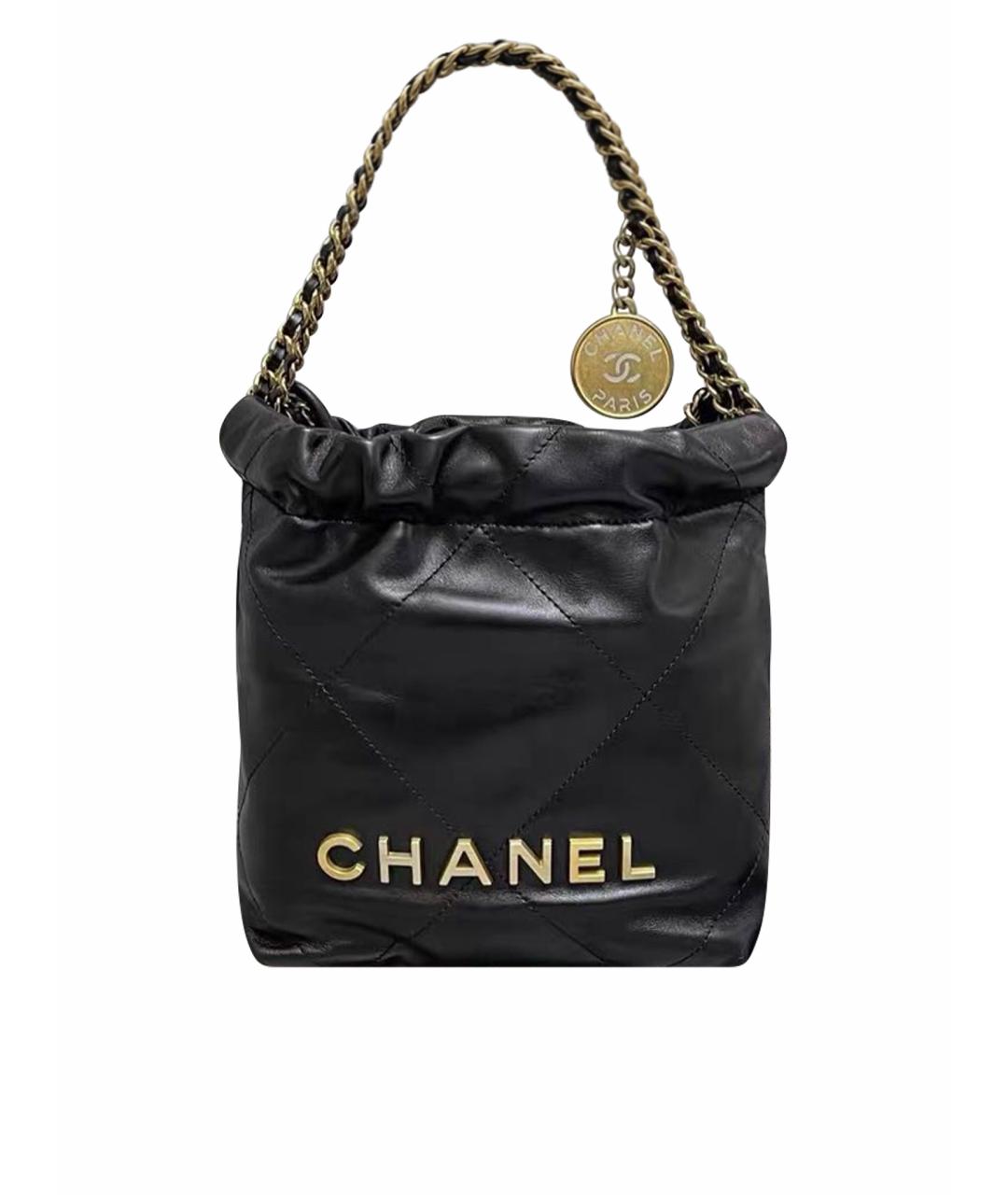 CHANEL Черная кожаная сумка тоут, фото 1