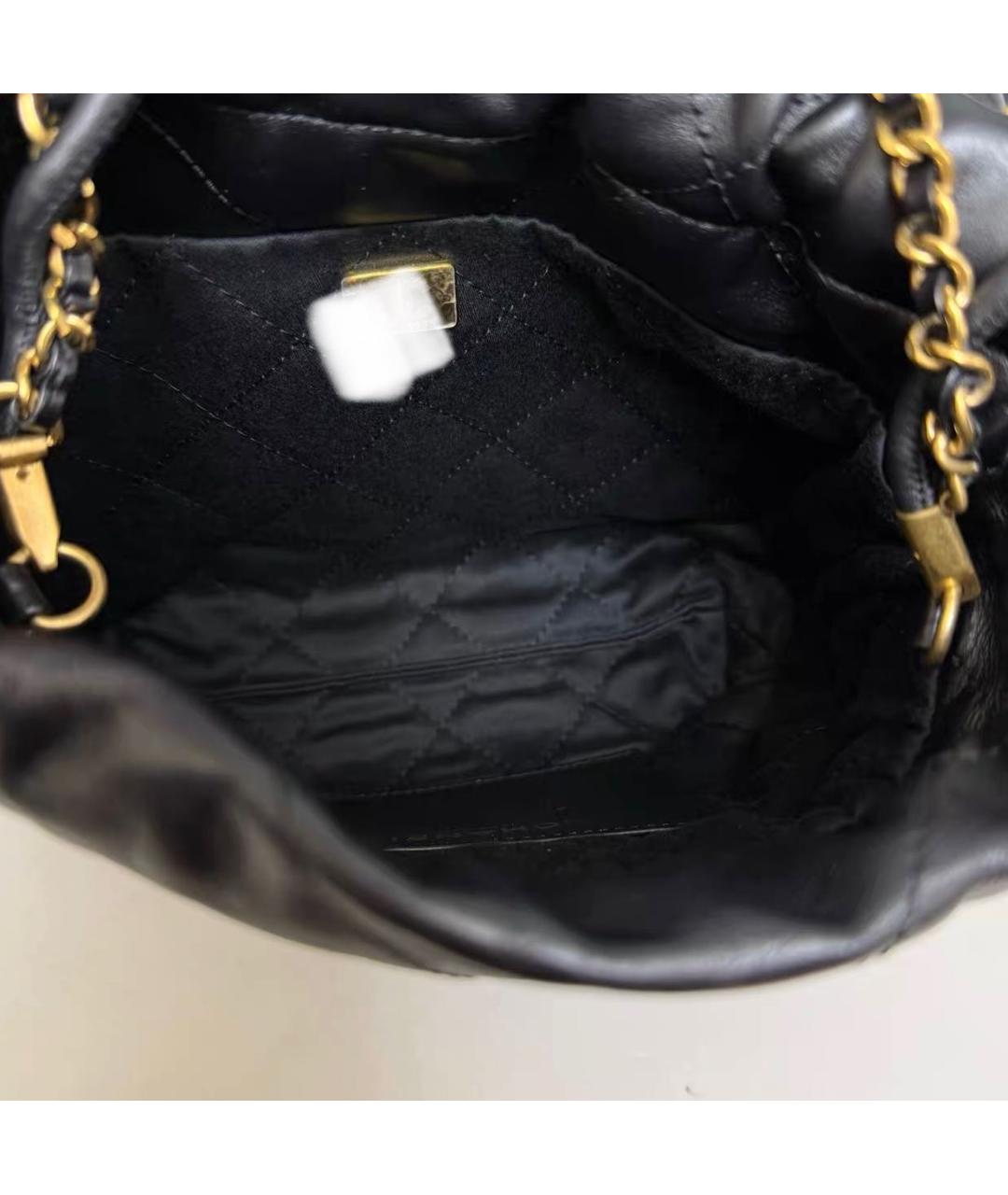 CHANEL Черная кожаная сумка тоут, фото 8