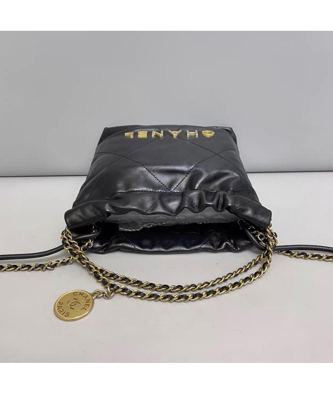 CHANEL Черная кожаная сумка тоут, фото 4