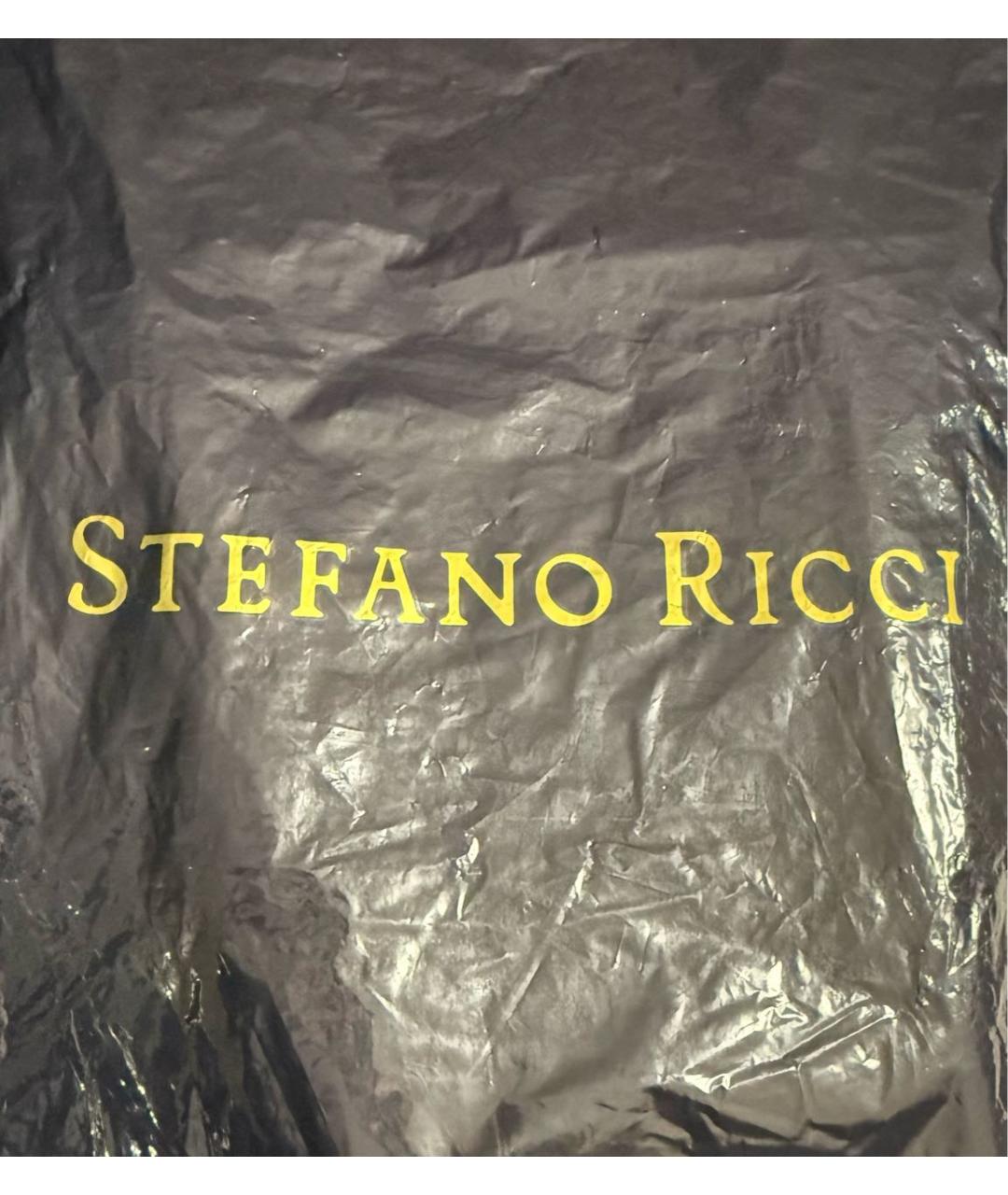 STEFANO RICCI Темно-синие хлопко-лиоцелловые прямые джинсы, фото 5