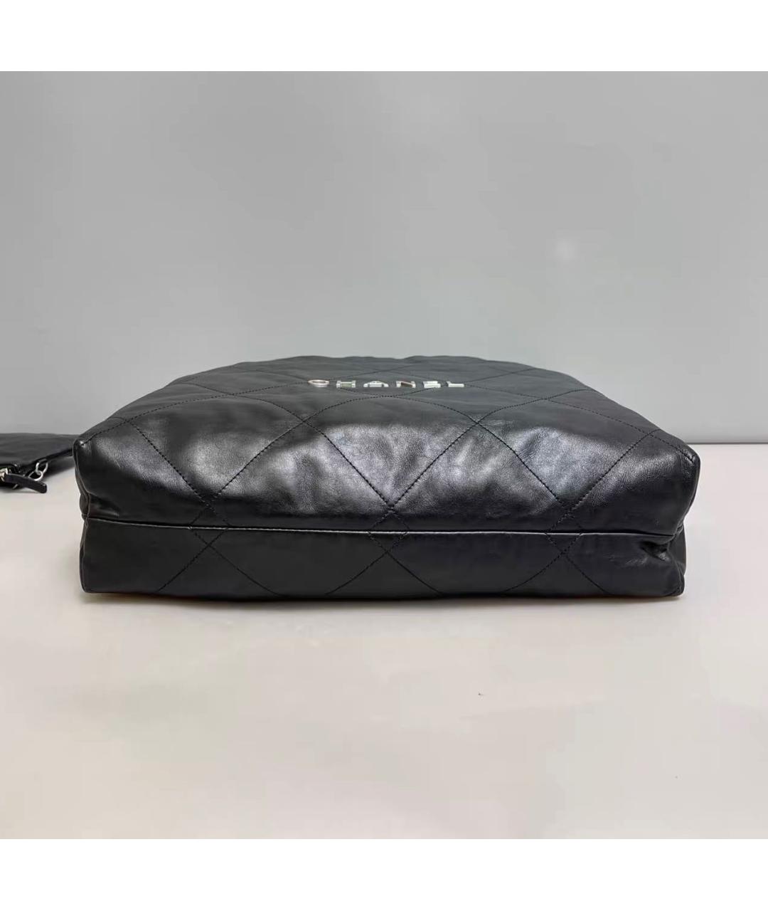 CHANEL Черная кожаная сумка тоут, фото 3