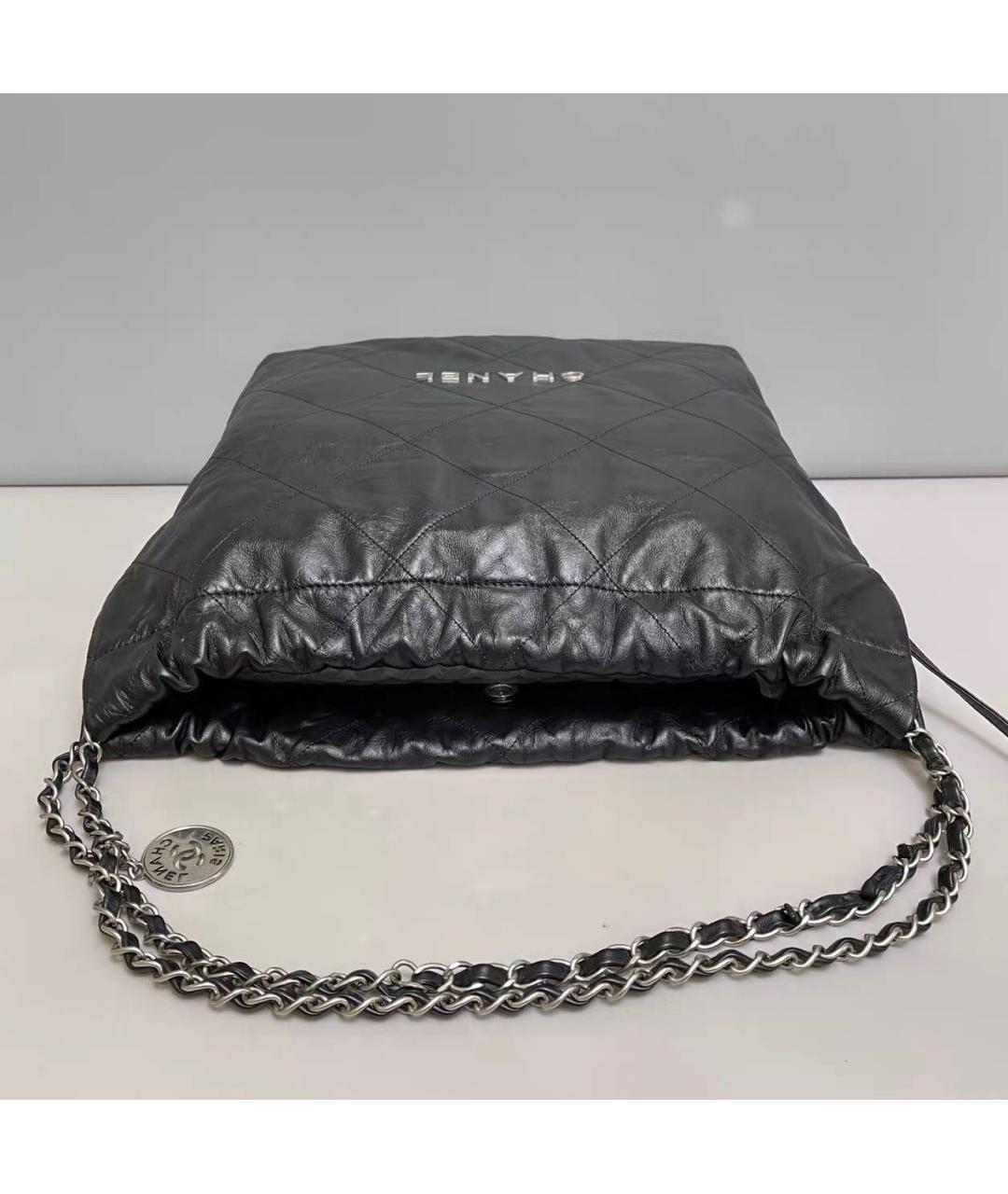 CHANEL Черная кожаная сумка тоут, фото 4
