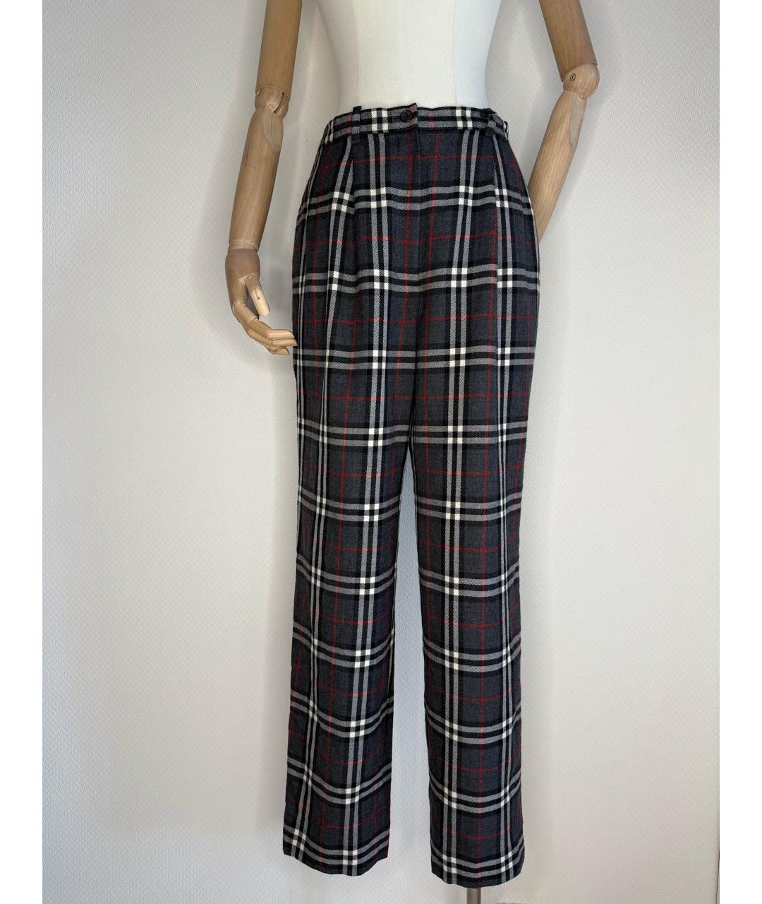 BURBERRY Серые шерстяные брюки узкие, фото 2