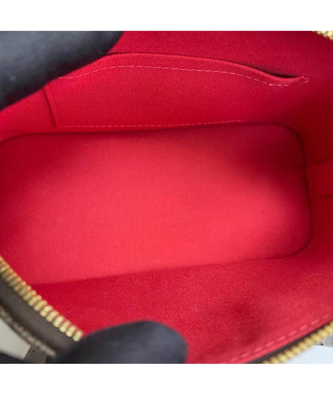LOUIS VUITTON Коричневая кожаная сумка через плечо, фото 8