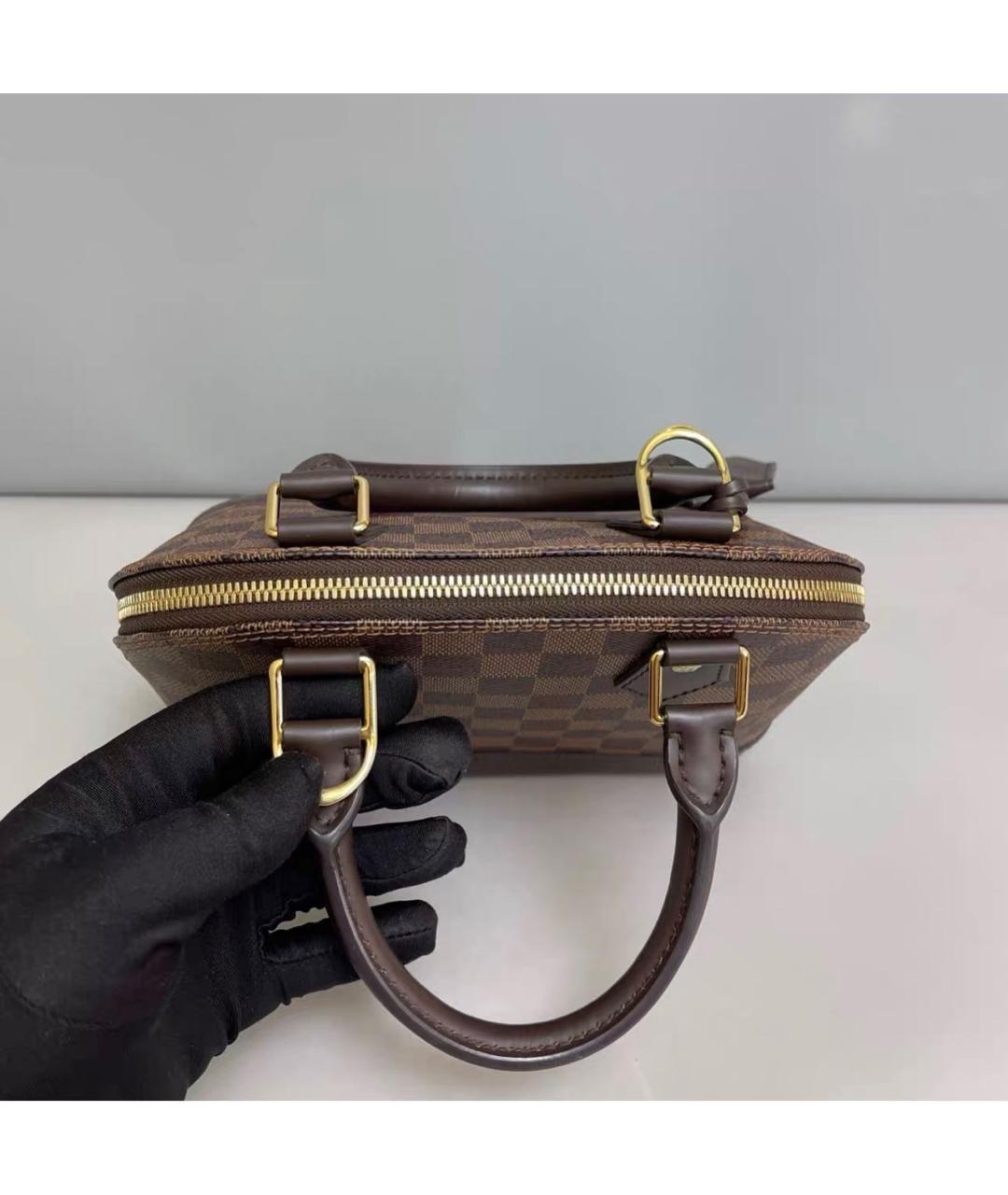 LOUIS VUITTON Коричневая кожаная сумка через плечо, фото 7