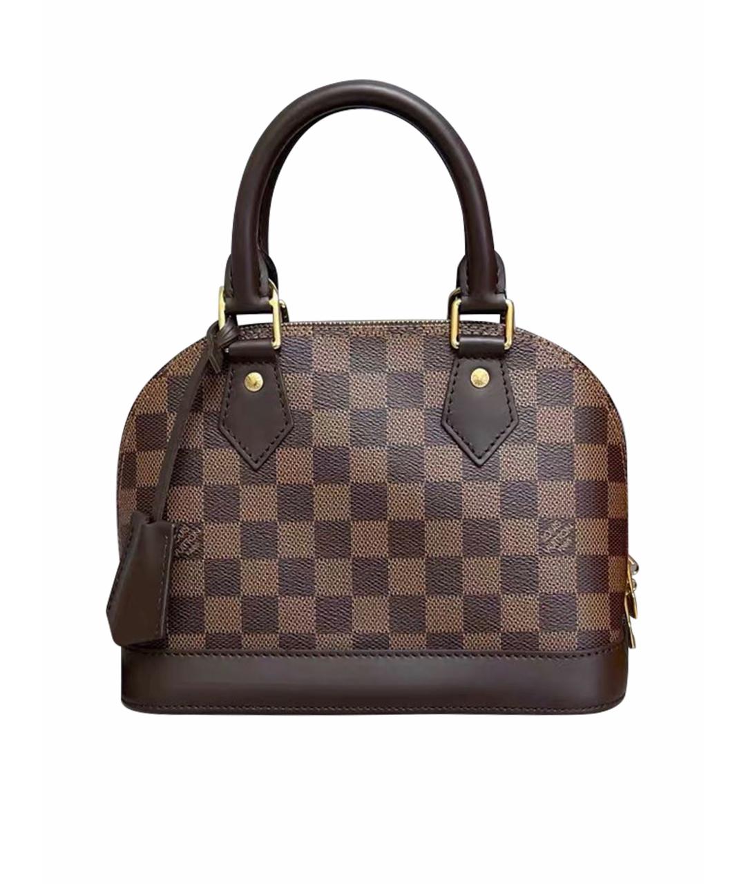 LOUIS VUITTON Коричневая кожаная сумка через плечо, фото 1