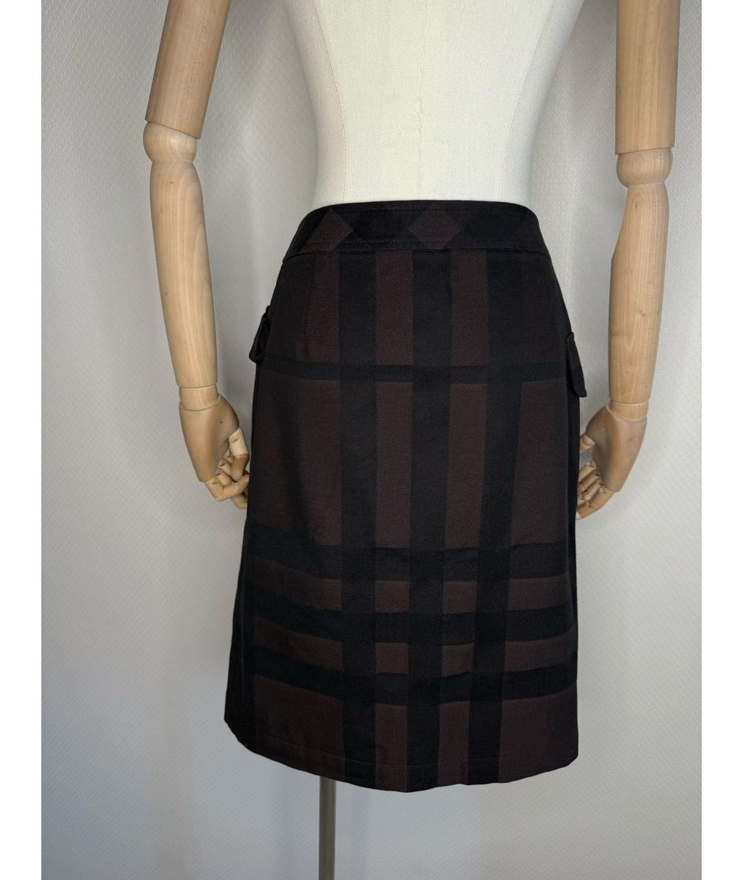 BURBERRY Коричневая юбка миди, фото 6