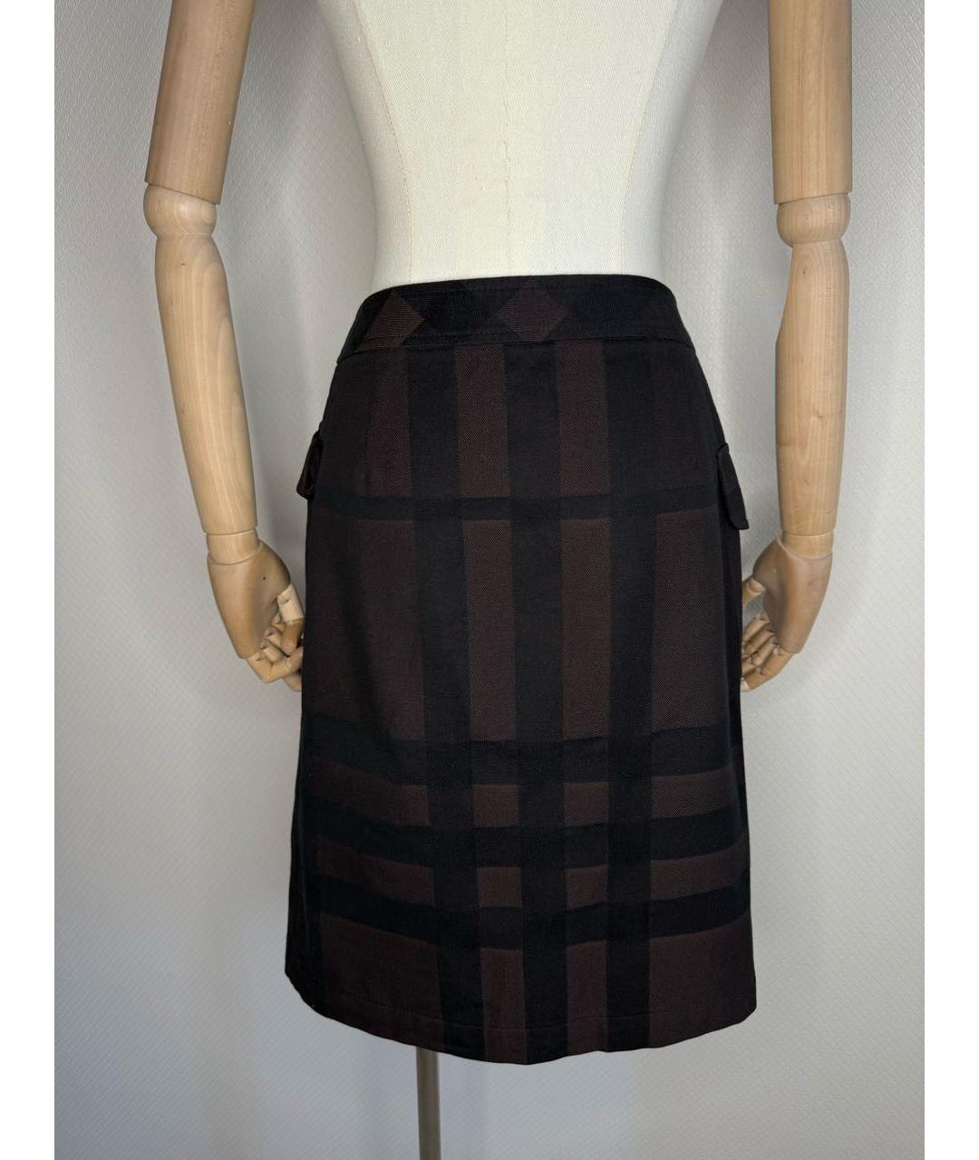 BURBERRY Коричневая юбка миди, фото 8