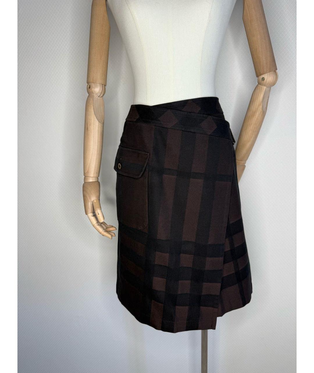 BURBERRY Коричневая юбка миди, фото 9