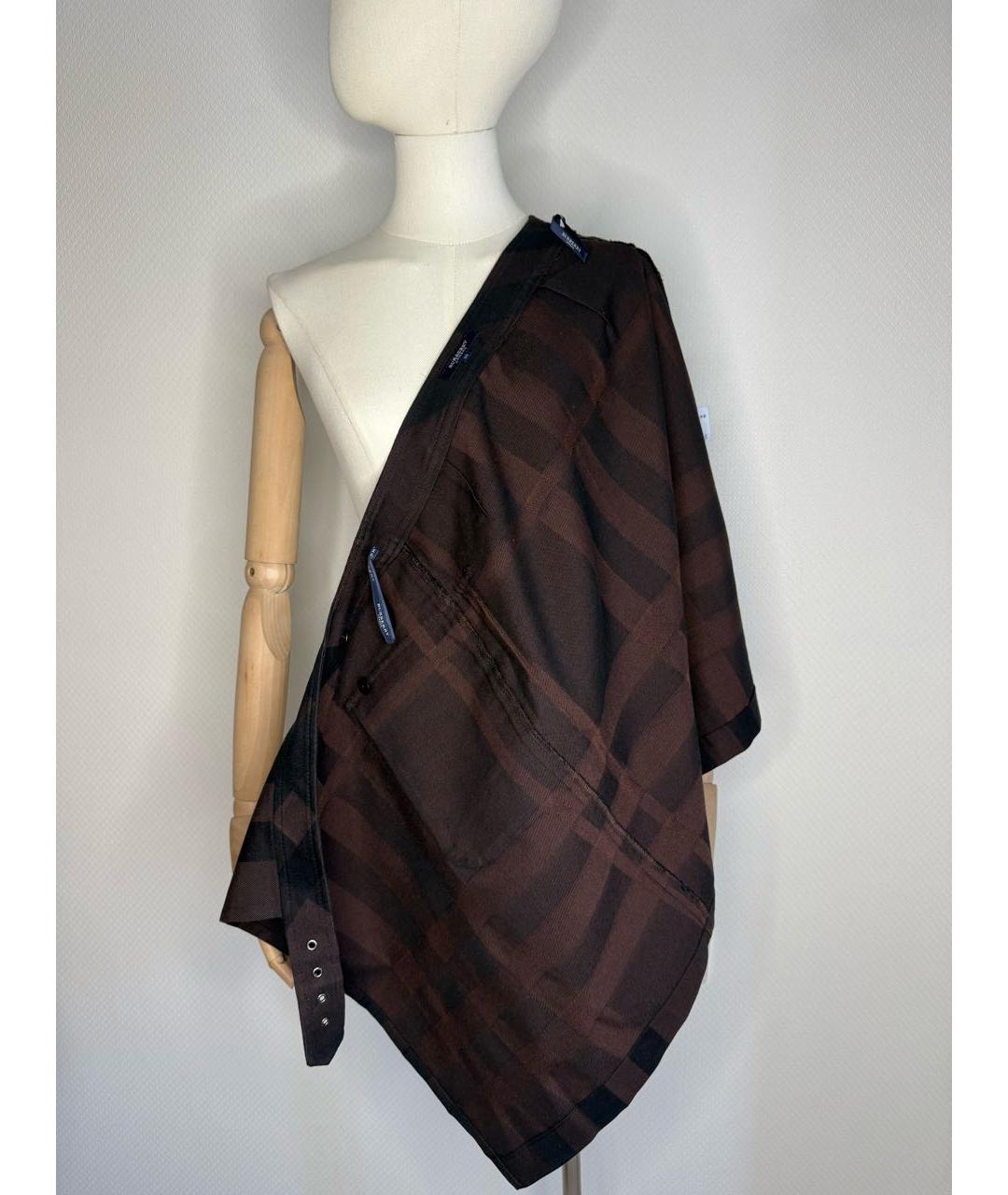 BURBERRY Коричневая юбка миди, фото 4