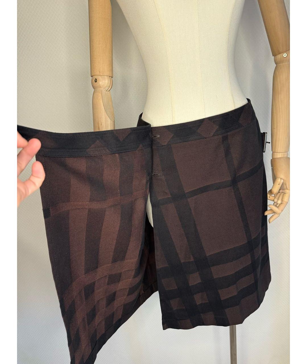 BURBERRY Коричневая юбка миди, фото 3