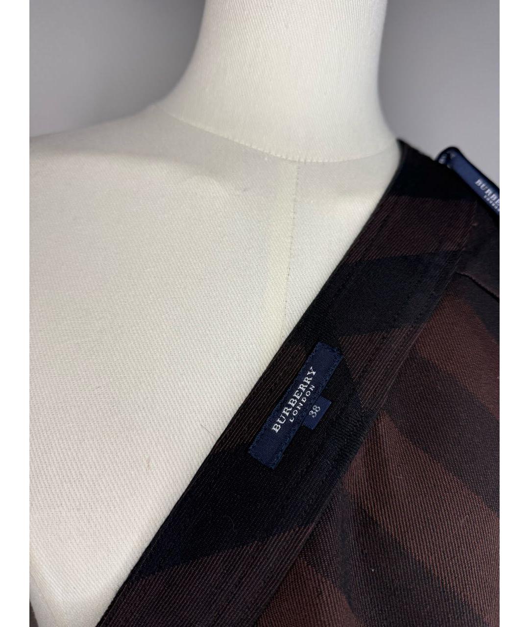 BURBERRY Коричневая юбка миди, фото 7