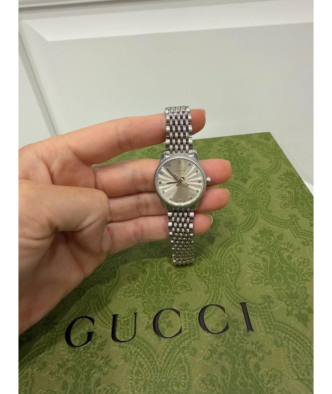 GUCCI Серебряные часы, фото 2