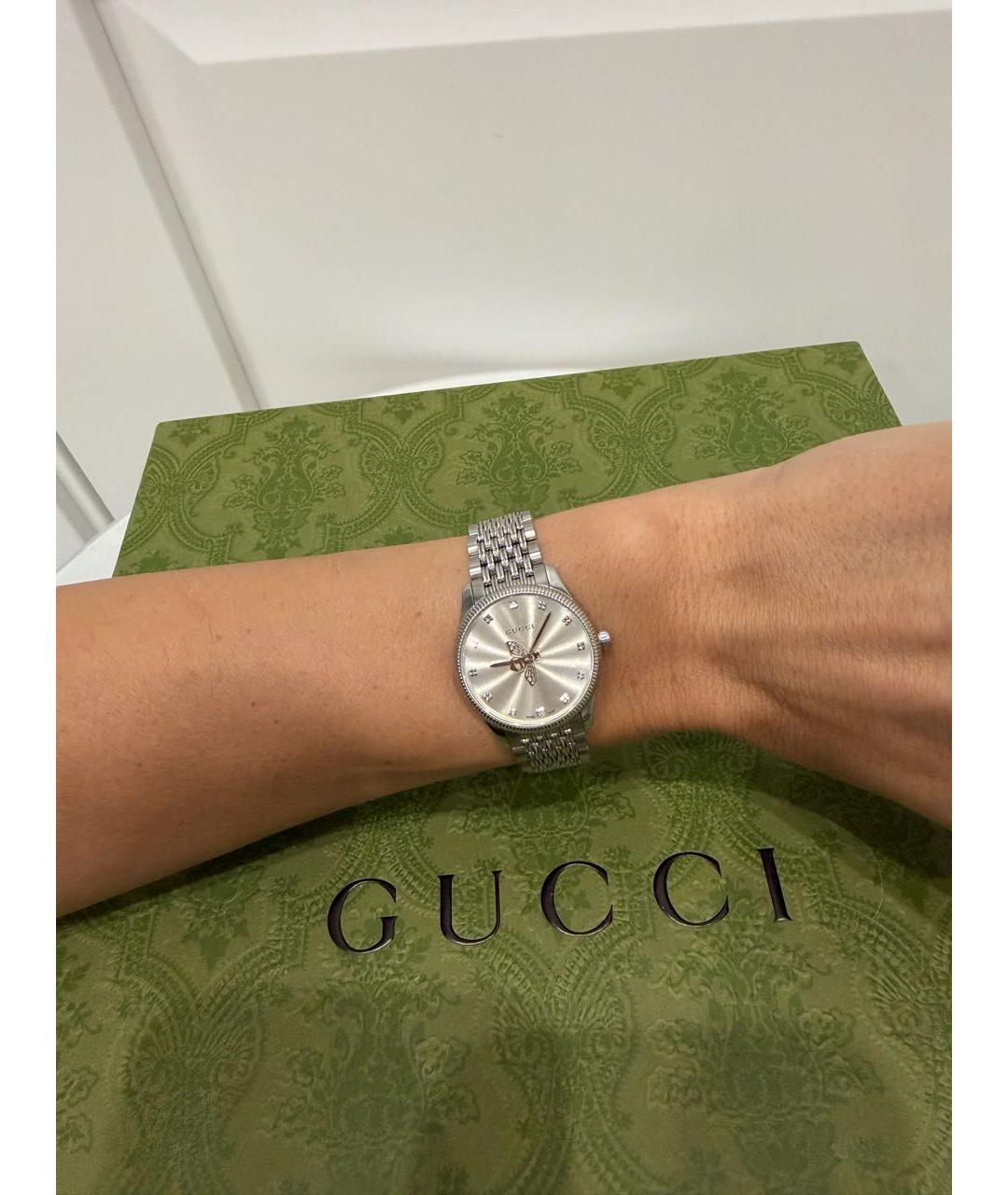GUCCI Серебряные часы, фото 3