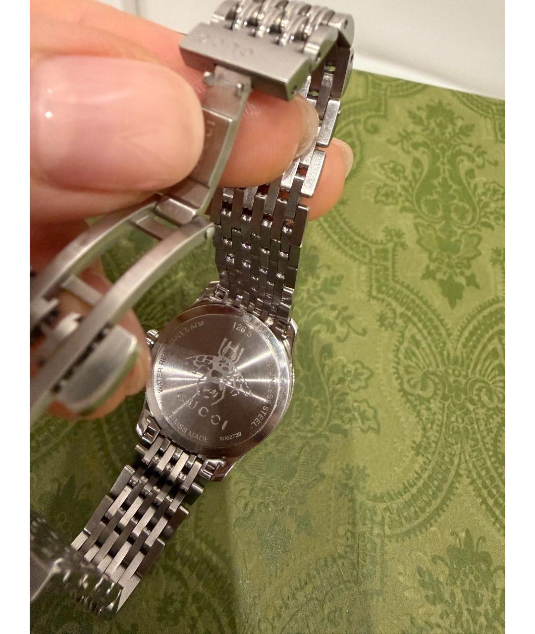 GUCCI Серебряные часы, фото 5