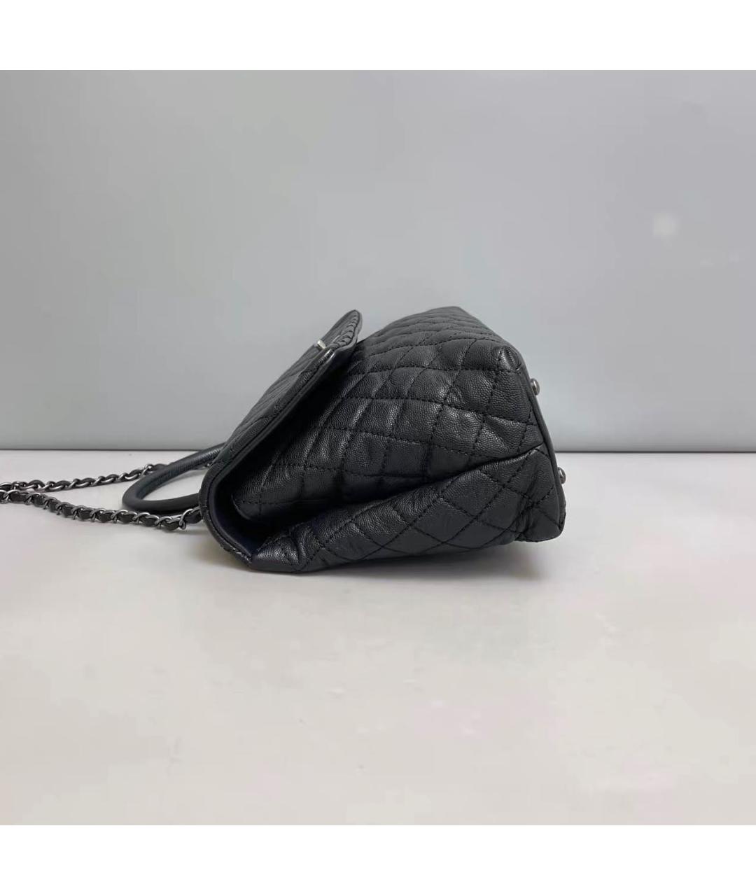 CHANEL Черная кожаная сумка тоут, фото 4