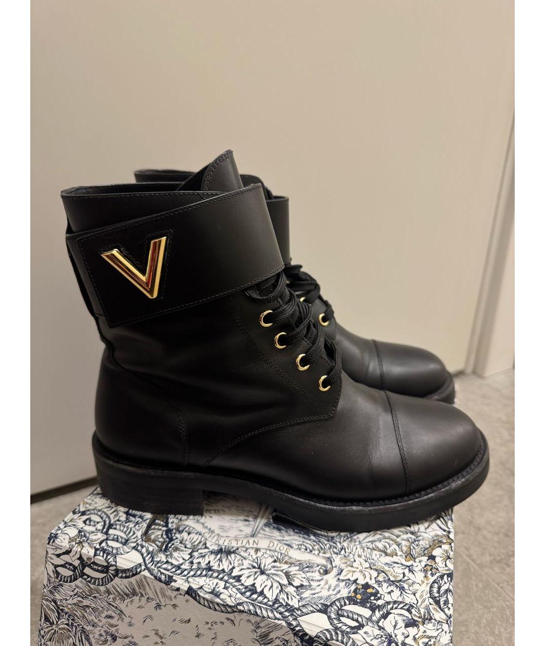 LOUIS VUITTON Черные кожаные ботинки, фото 8