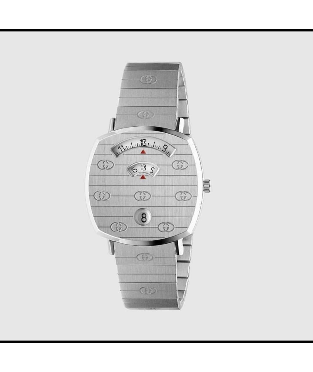 GUCCI Серебряные стальные часы, фото 5