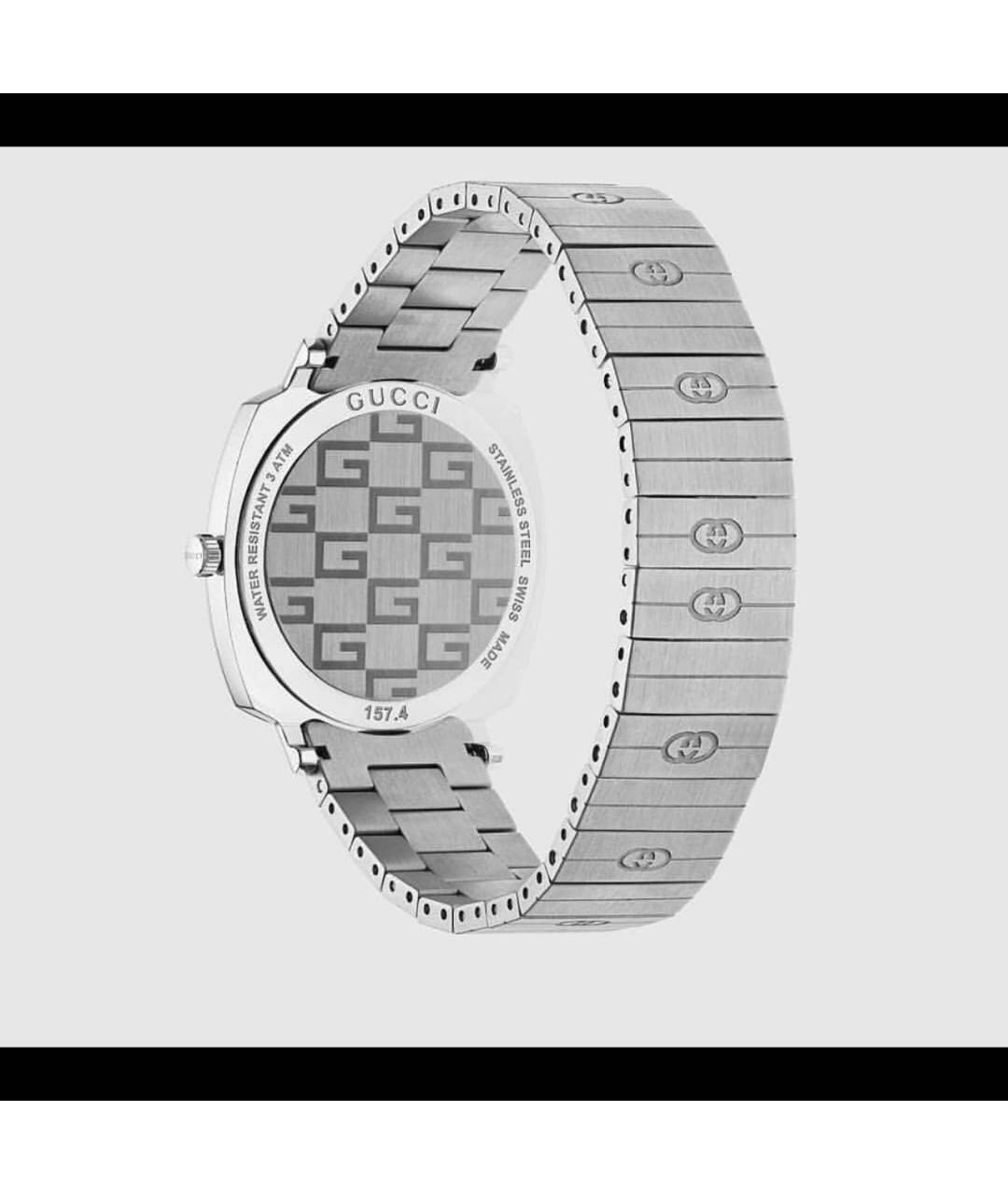 GUCCI Серебряные стальные часы, фото 3