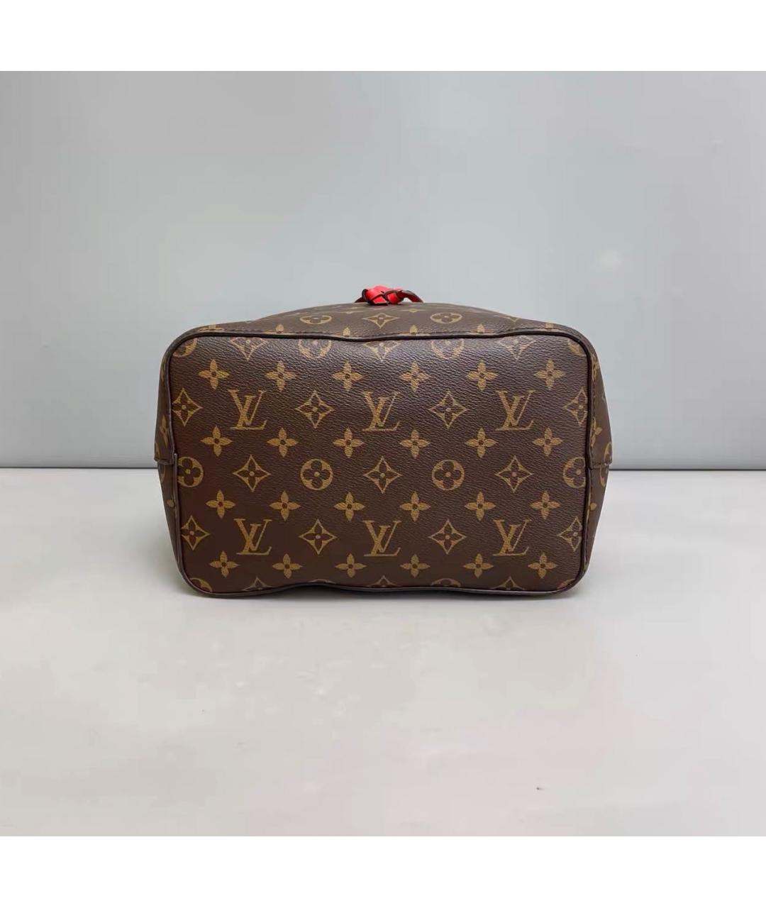 LOUIS VUITTON Красная кожаная сумка тоут, фото 6