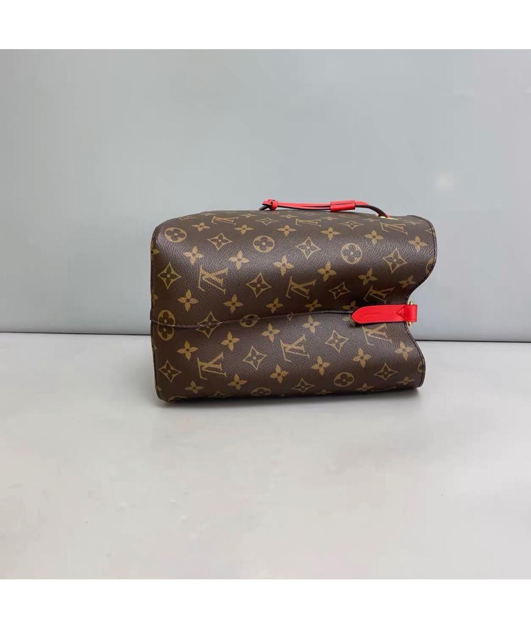LOUIS VUITTON Красная кожаная сумка тоут, фото 3