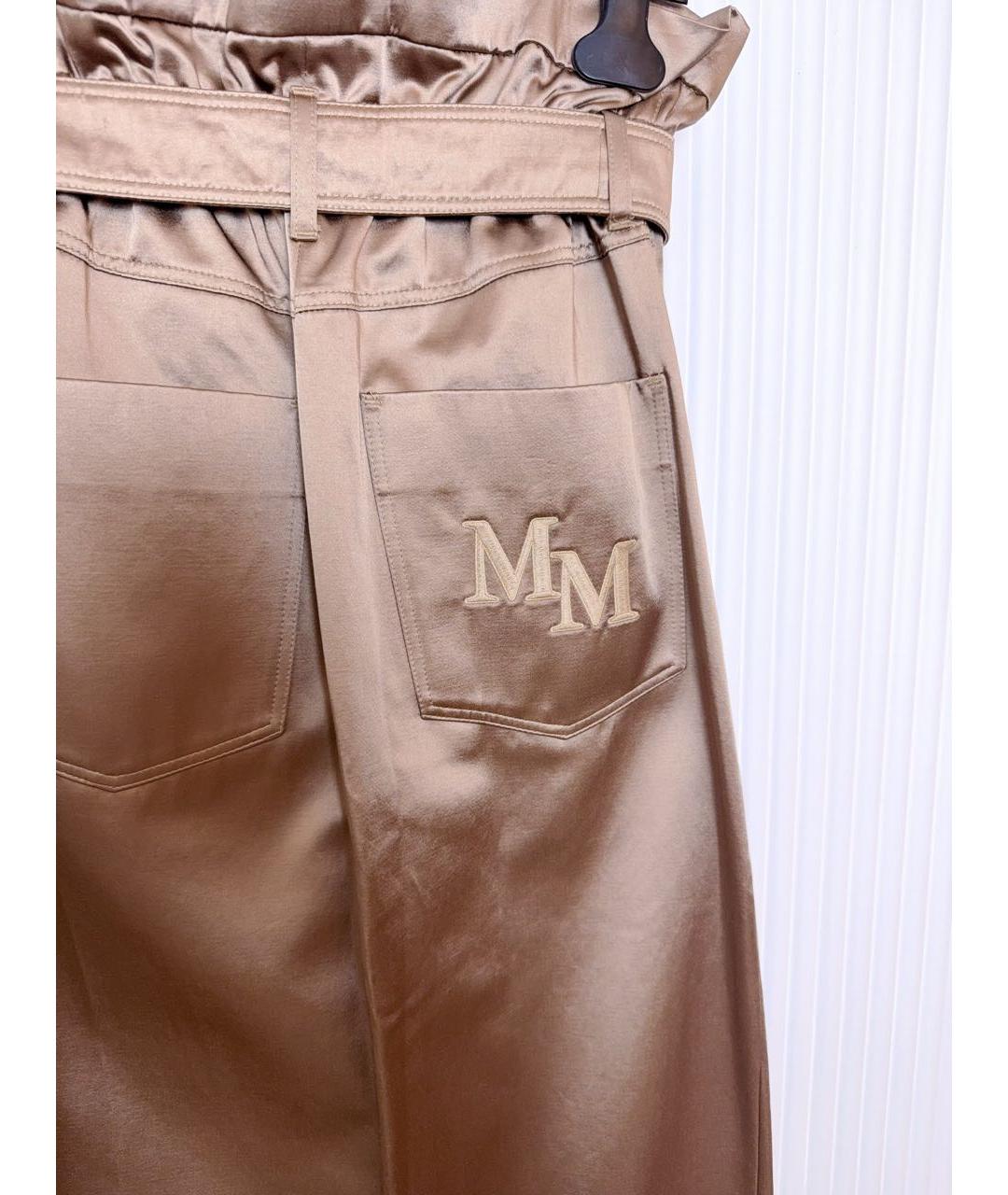 MAX MARA Бежевая хлопковая юбка миди, фото 3