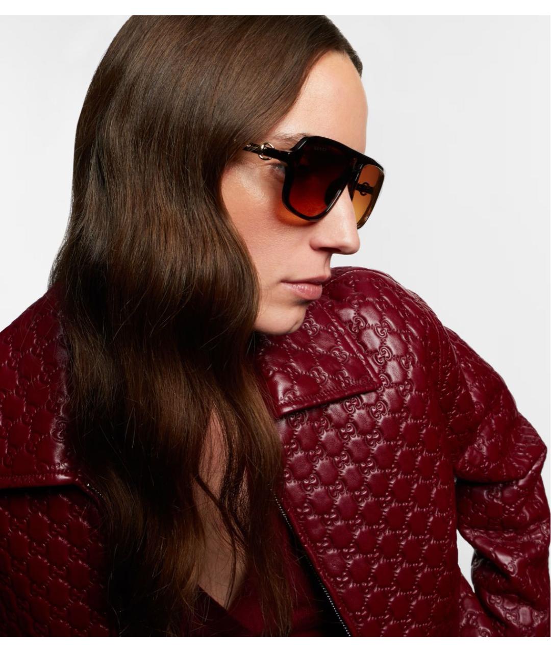 GUCCI Коричневые солнцезащитные очки, фото 5