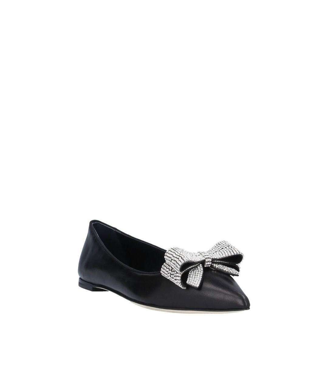 GIUSEPPE ZANOTTI DESIGN Черные кожаные балетки, фото 7