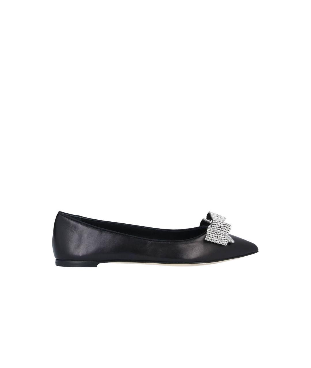 GIUSEPPE ZANOTTI DESIGN Черные кожаные балетки, фото 9