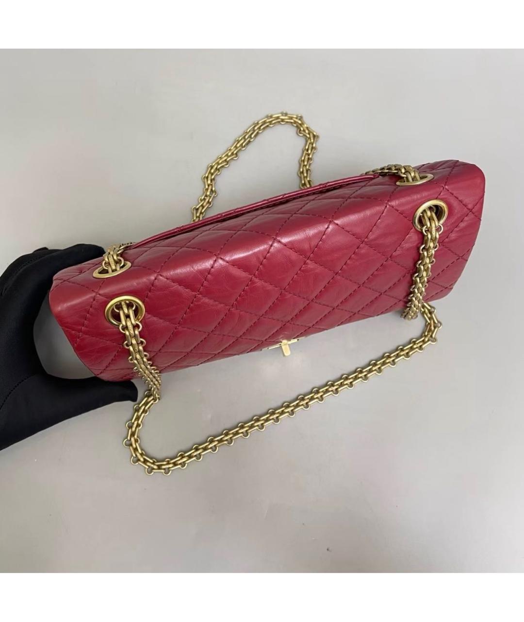 CHANEL Красная кожаная сумка тоут, фото 6