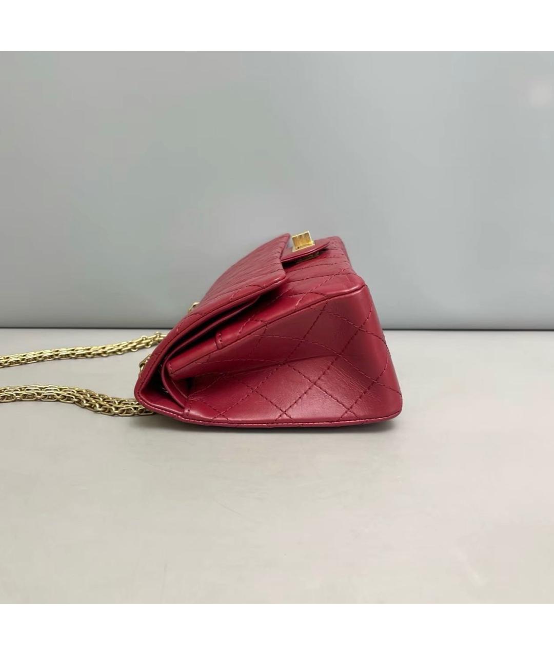 CHANEL Красная кожаная сумка тоут, фото 4