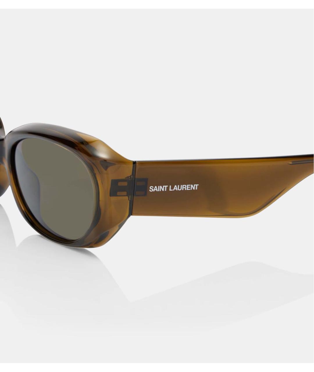 SAINT LAURENT Коричневые солнцезащитные очки, фото 3