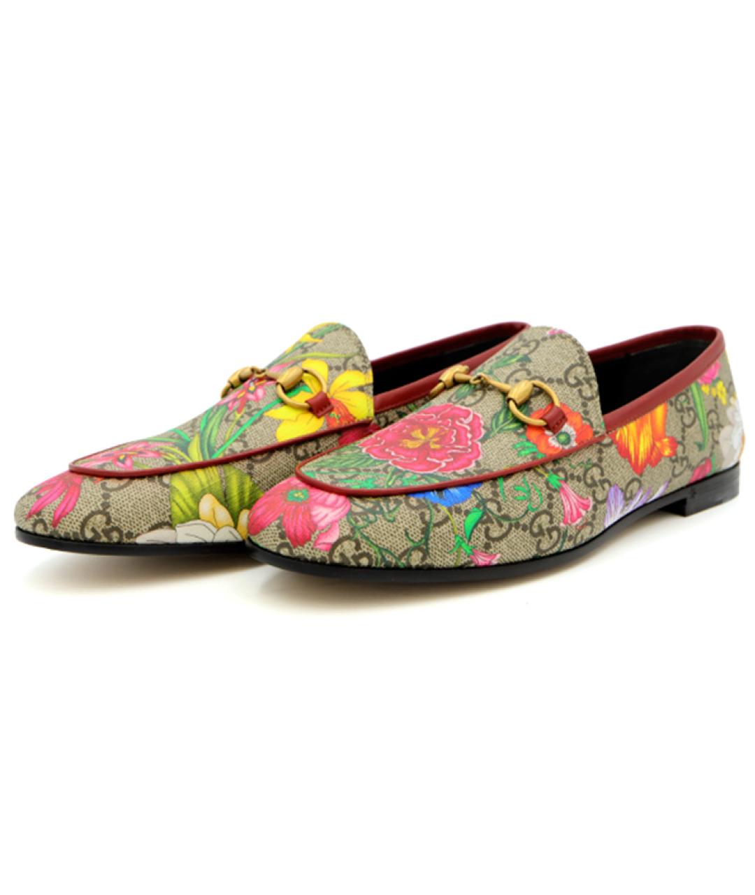 GUCCI Бежевые лоферы, фото 2