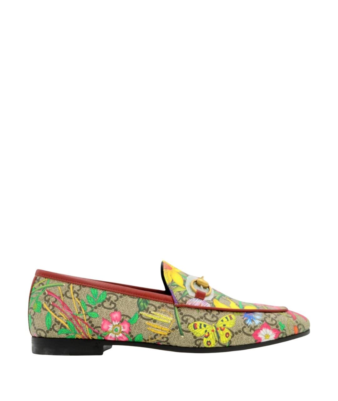 GUCCI Бежевые лоферы, фото 1