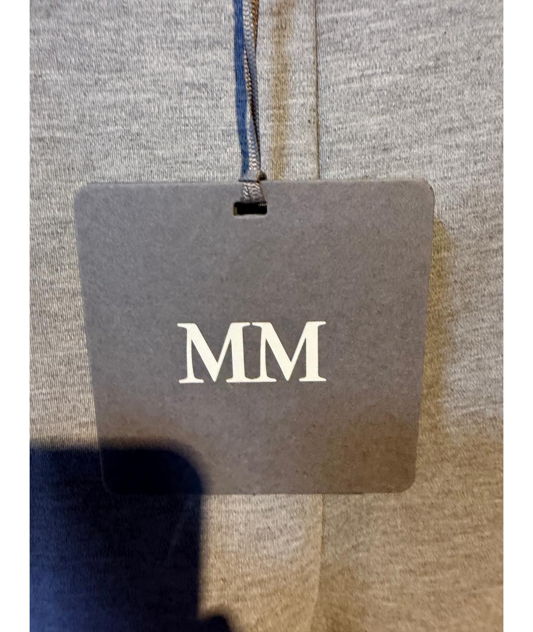 MAX MARA Голубые вискозные прямые брюки, фото 4