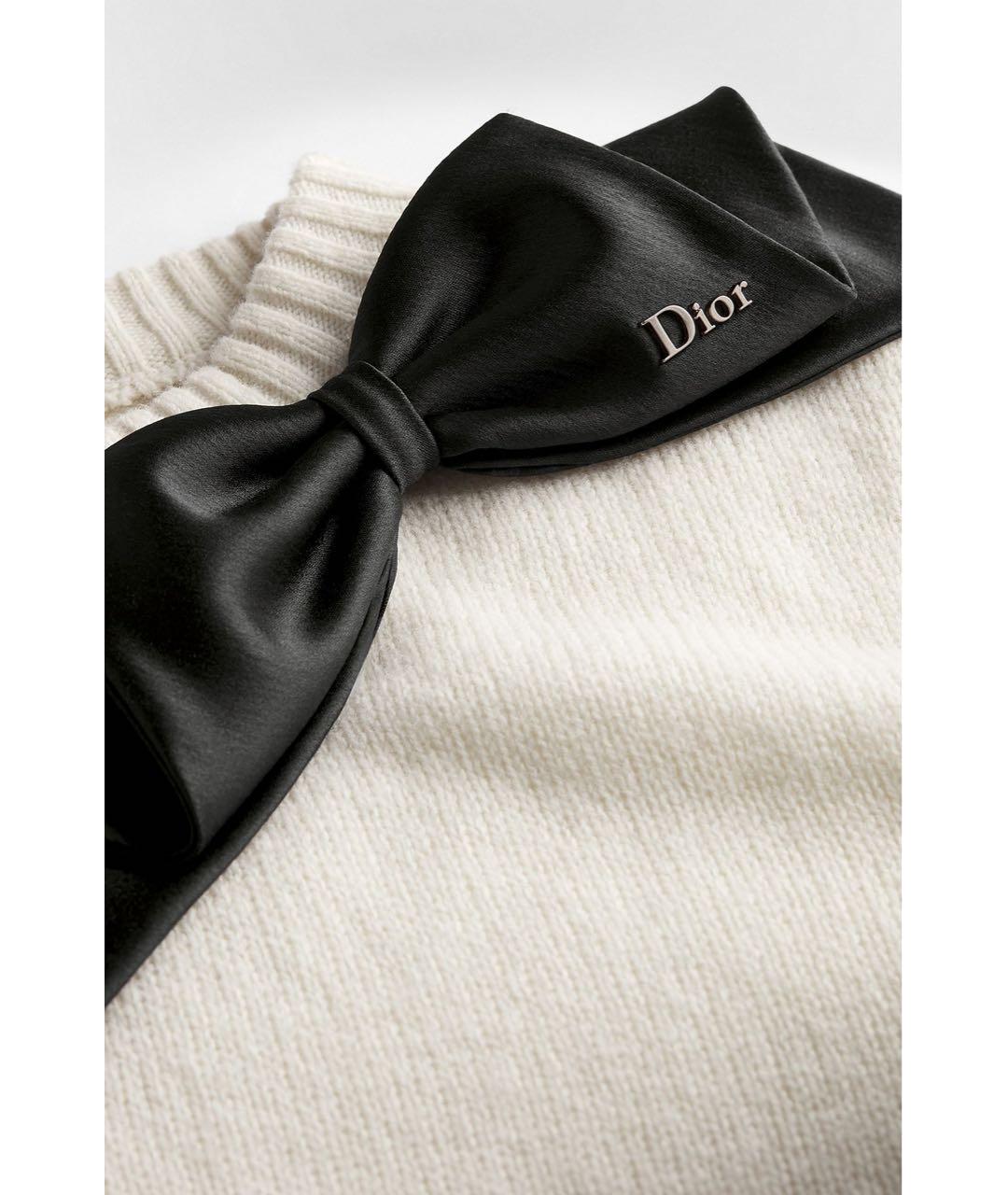 CHRISTIAN DIOR Бежевый шерстяной джемпер / свитер, фото 4