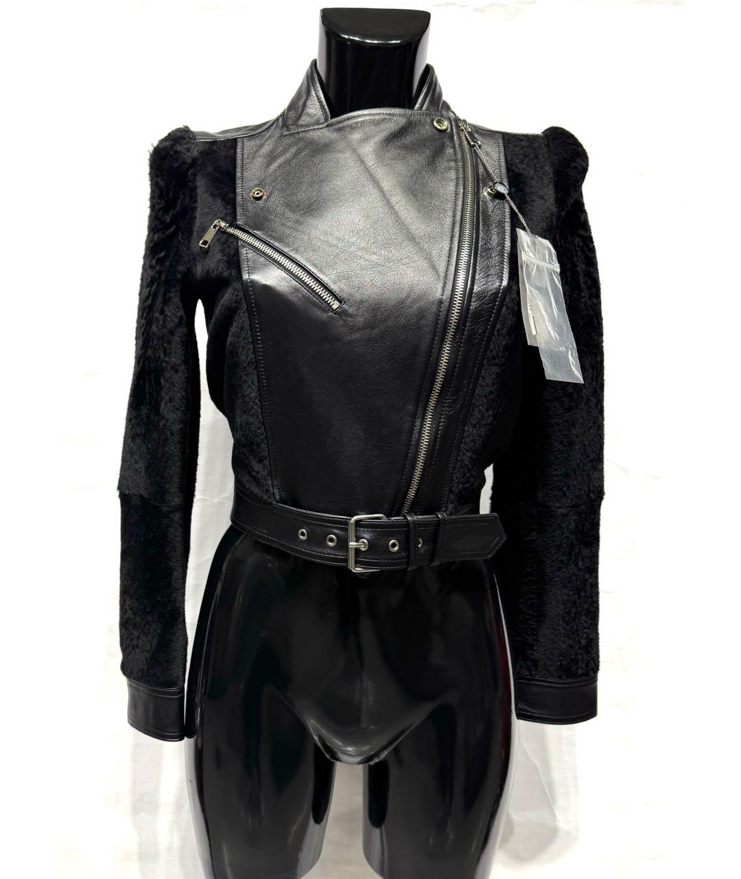 ALEXANDER MCQUEEN Черная кожаная куртка, фото 6