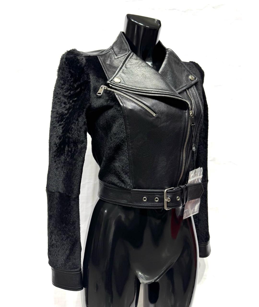 ALEXANDER MCQUEEN Черная кожаная куртка, фото 2