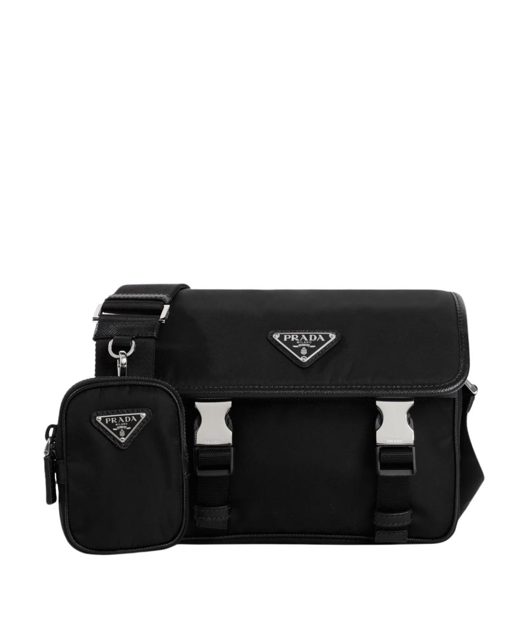 PRADA Черная нейлоновая сумка через плечо, фото 1
