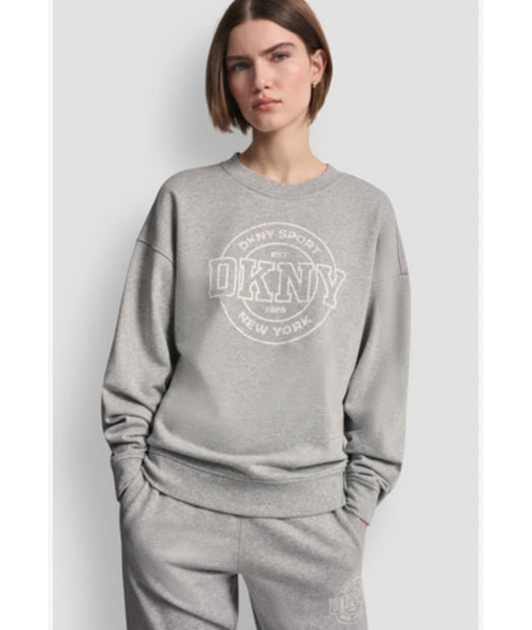 DKNY Серый хлопковый костюм с брюками, фото 3